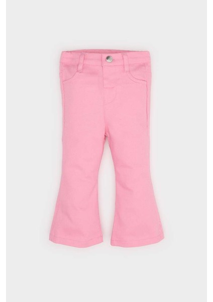 Yeni Sezon Kız Bebek Flare Fit Ispanyol Paça Gabardin Pantolon