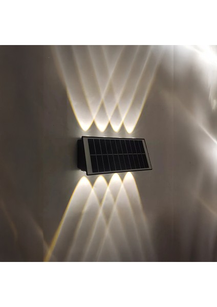 Güneş Enerjili Dış Mekân Duvar Apliği – 4 Led’li Solar Aydınlatma, Şarj Gerektirmeyen Otomatik Aplik