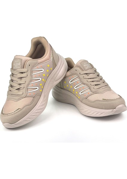 Kadın Bej Fileli Günlük Rahat Sneaker Spor Ayakkabı fiyatları