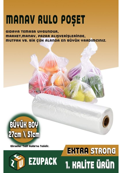 Manav Poşet Rulo Poşet Atlet Poşet Hışır Poşet Büyük Boy