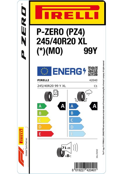 245/40 R20 99Y Xl Mo * P Zero Oto Yaz Lastigi (Üretim Yılı:2024) fiyatları