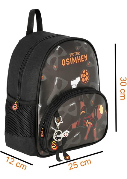 2 Bölmeli Victor Osimhen Suni Deri Anaokulu Çantası + Beslenme Çantası + Kalemlik modelleri