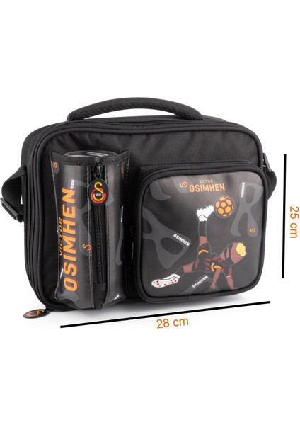 2 Bölmeli Victor Osimhen Suni Deri Anaokulu Çantası + Beslenme Çantası + Kalemlik indirimleri
