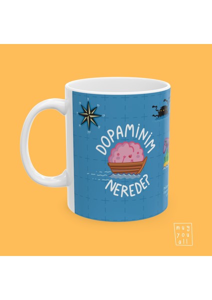 Dopaminim Nerede Yazılı – Adhd Temalı Porselen Kupa – Mizahi Yazılı Kupa – Tasarım Kupa – Hediye