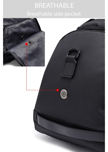 Erkek Siyah Kumaş Seyahat Çantası 25SBD30366F