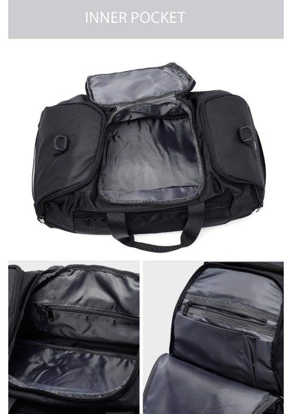 Erkek Siyah Kumaş Seyahat Çantası 25SBD30366F