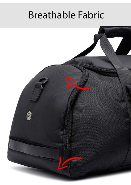 Erkek Siyah Kumaş Seyahat Çantası 25SBD30366F