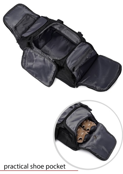 Erkek Siyah Kumaş Seyahat Çantası 25SBD30366F