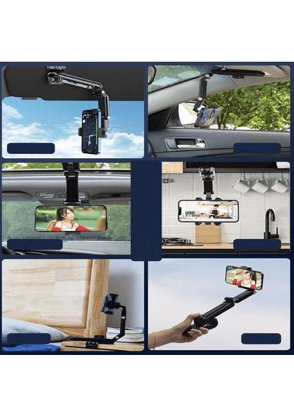 Pratik 1080° Dönebilen Çok Fonksiyonlu Telefon Tutucu CM-103 ( Lisinya )