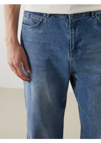 Yeni Sezon Loose Fit Erkek Jean Pantolon - S5PA45Z8 modelleri