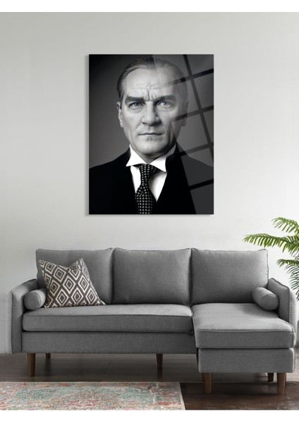 Atatürk Cam Tablo - Cam Tablolar - Atatürk Tablo - Atatürk Portresi - Atatürk Tablosu - ATA087