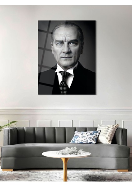 Atatürk Cam Tablo - Cam Tablolar - Atatürk Tablo - Atatürk Portresi - Atatürk Tablosu - ATA087