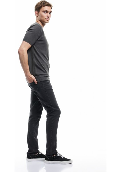 Yeni Sezon Normal Paça Pamuklu Cep Detaylı Slim Fit Jean Pantolon - Brad Jean