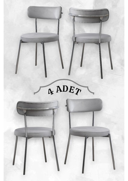 Tedi Nikel Sandalye (4 Adet)