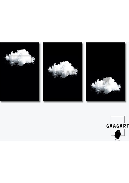 3'lü Kanvas Salon Tablosu Seti Soft Bulut Tasarımı indirimleri