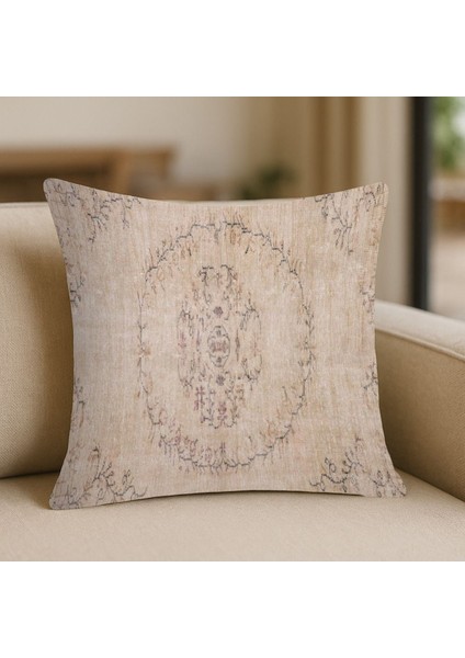Krem Motif Desenli Yastık Baskı Kırlent Kılıfı modelleri