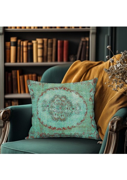 Etnik Desenli Baskı Kırlent Kılıfı