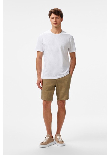 Erkek Regular Fit T-Shirt - Beyaz modelleri