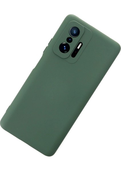 Xiaomi Mi 11T Pro Kılıf Nano Içi Kadife Silikon - Koyu Yeşil Bstmy modelleri