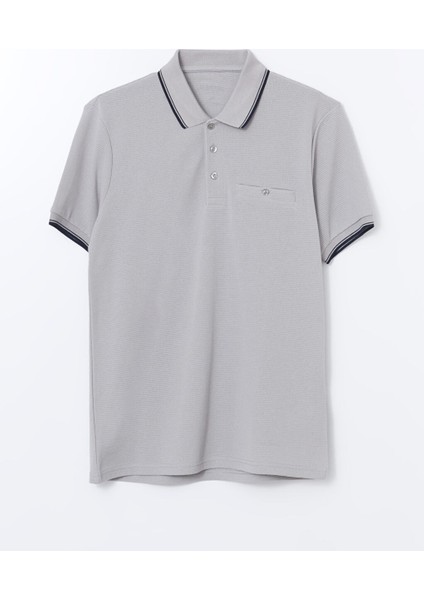 Yeni Sezon Polo Yaka Kisa Kollu Erkek Dokulu Tisort - S52872Z8 indirimleri