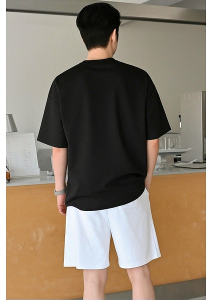Erkek Tişört Baskılı Oversize T-Shirt Pamuklu Tişört Nature-Oversize fiyatları