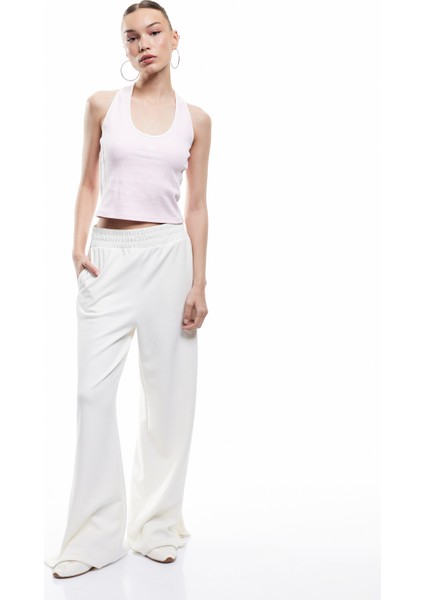 Yeni Sezon Pamuklu Kolsuz Biyeli Slim Fit Pamuklu Halter Yaka Bluz