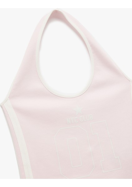 Yeni Sezon Pamuklu Kolsuz Biyeli Slim Fit Pamuklu Halter Yaka Bluz