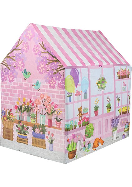 Pembe Çiçekli Kız Çocuk Oyun Evi Katlanabilir ve Eğlenceli Oyun Çadırı modelleri