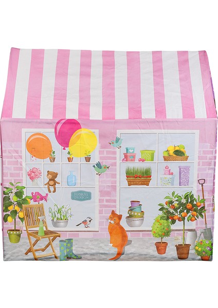 Pembe Çiçekli Kız Çocuk Oyun Evi Katlanabilir ve Eğlenceli Oyun Çadırı fırsatları