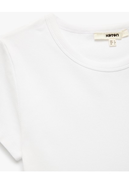Yeni Sezon Slim Fit Pamuklu Kısa Kollu Bisiklet Yaka Kadın Basic Tişört modelleri