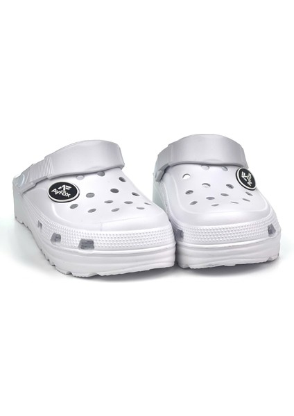 Erkek Beyaz Ortopedik Rahat Günlük Plaj Sandalet