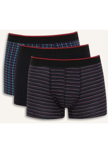 Yeni Sezon Regular Fit Çizgili 3'lü Boxer