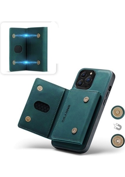 iPhone 13PRO Dg Mıng 2 Parça Ayrılabilir Güçlü Manyetik Cüzdanlı Kılıf modelleri