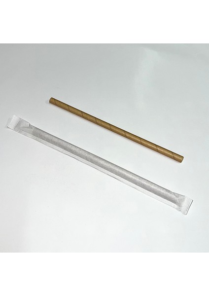 Sargılı Kraft Kağıt Pipet - 100'lü fırsatları
