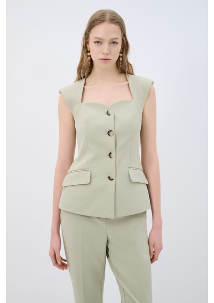 Vatkalı Önü Cepli Yelek