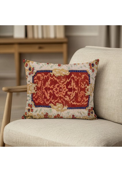 Vintage Desenli Kırlent Kılıfı – Nostaljik Tarz