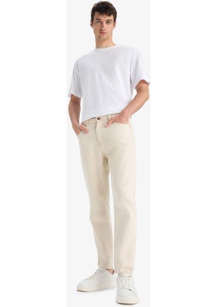 Yeni Sezon %100 Pamuk 90's Slim Fit Dar Kalıp Yüksek Bel Dar Paça Jean Pantolon fırsatları