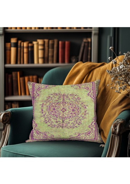 El Dokuma Efektli Dijital Baskılı Kırlent Kılıfı Kare fiyatları