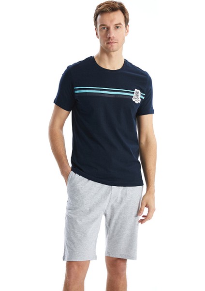 Yeni Sezon Standart Kalip Erkek Sortlu Pijama Takimi - S5EF91Z8