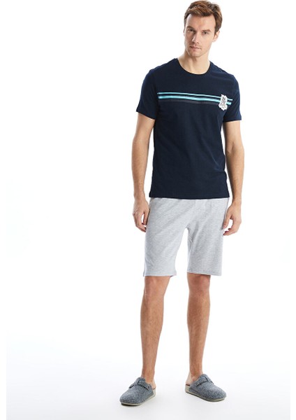 Yeni Sezon Standart Kalip Erkek Sortlu Pijama Takimi - S5EF91Z8