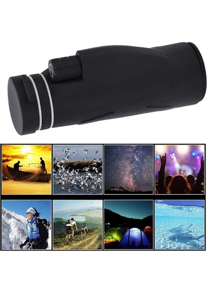 Tek Göz El Dürbünü Monoküler Teleskop Telefon Tutucu Tripot Hd 80X Dürbün Zoom Gündüz/gece