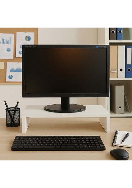 Pc Monitör Ekran Yükseltici Stand Raf 45X20X11.80