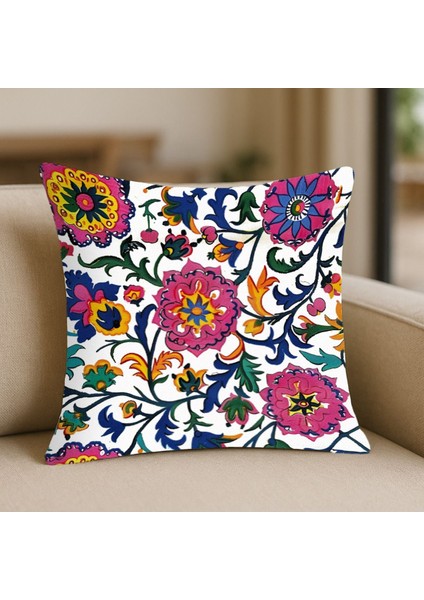 El Dokuma Efektli Dijital Baskılı Kırlent Kılıfı Kare fırsatları