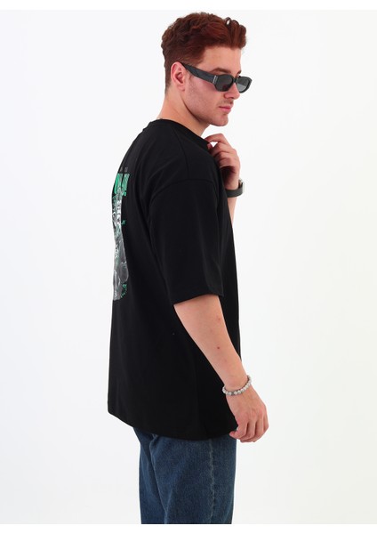 Punkyou-Oversize Tişört | Sırt Baskılı – Minimal Göğüs Desenli Unisex Tshirt