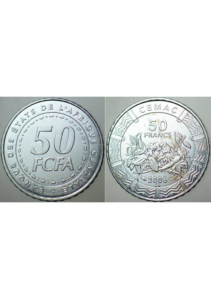 Ekvatoryal Afrika Ülkeleri Birliği 50 Fcfa 2006. Orta Afrika Ülkeleri.
