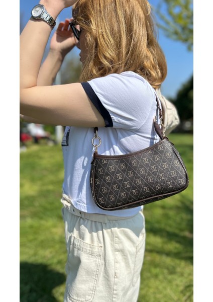 Kadın Farme Monogram Baget ve Çapraz Çanta