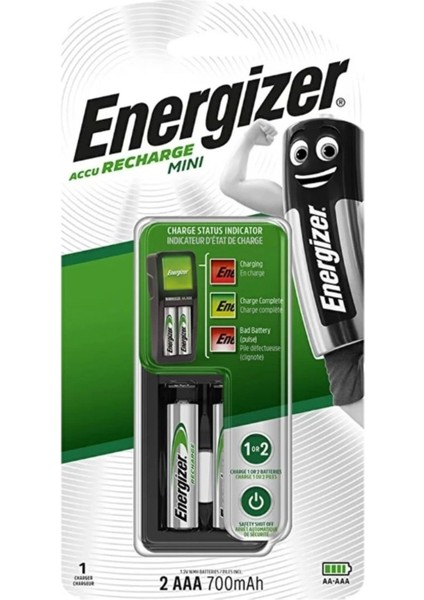 Mini Şarj Cihazı 700 Mah Aaa 2'li Şarj Edilebilir Pil