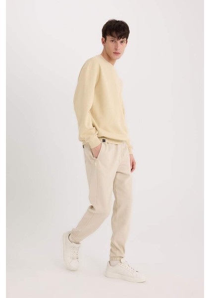 Yeni Sezon Slim Fit Dar Kesim Fermuar Cepli Pike Eşofman Altı