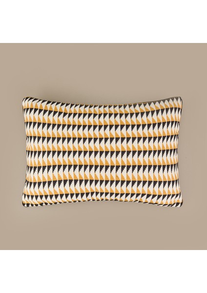 Soft Lalbahar Kırlent - Ekru / Siyah - 40X60 cm