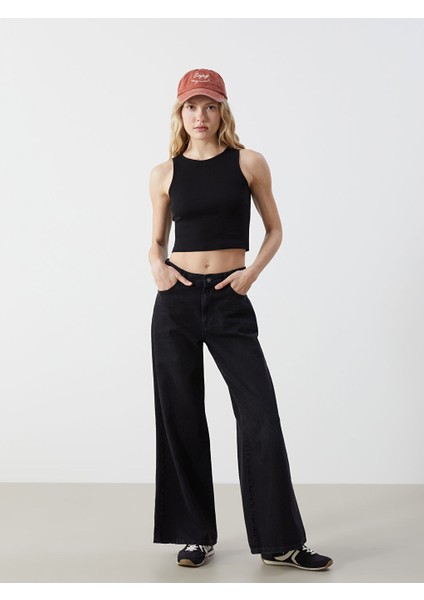 Yeni Sezon Bisiklet Yaka Dokulu Kadin Crop - S5GP95Z8 fiyatları